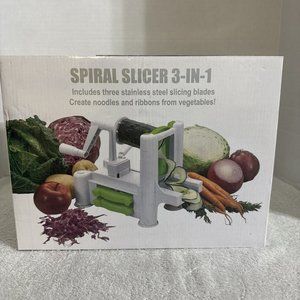 BJ's Club Spiral Slicer 3 in 1 Stainless Steel Slicing Blades NEW Item #34186